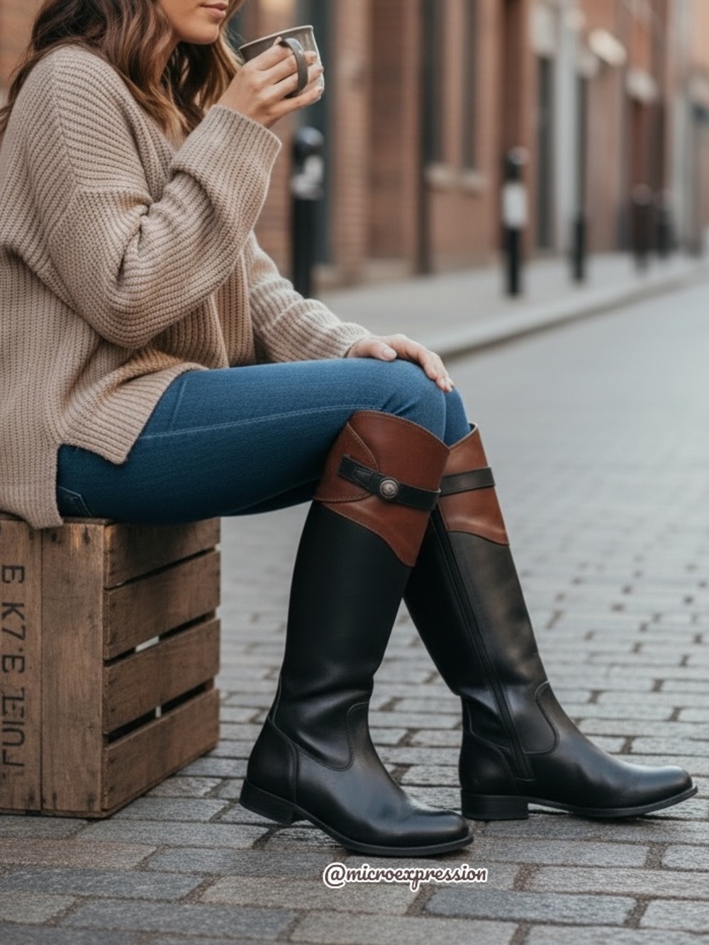 $399 Frye Molly Button Black Brown Multicolor Leather Equestrian Riding Boots - Picture 2 of 13